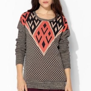 Ecoté Intarsia Pullover Sweater